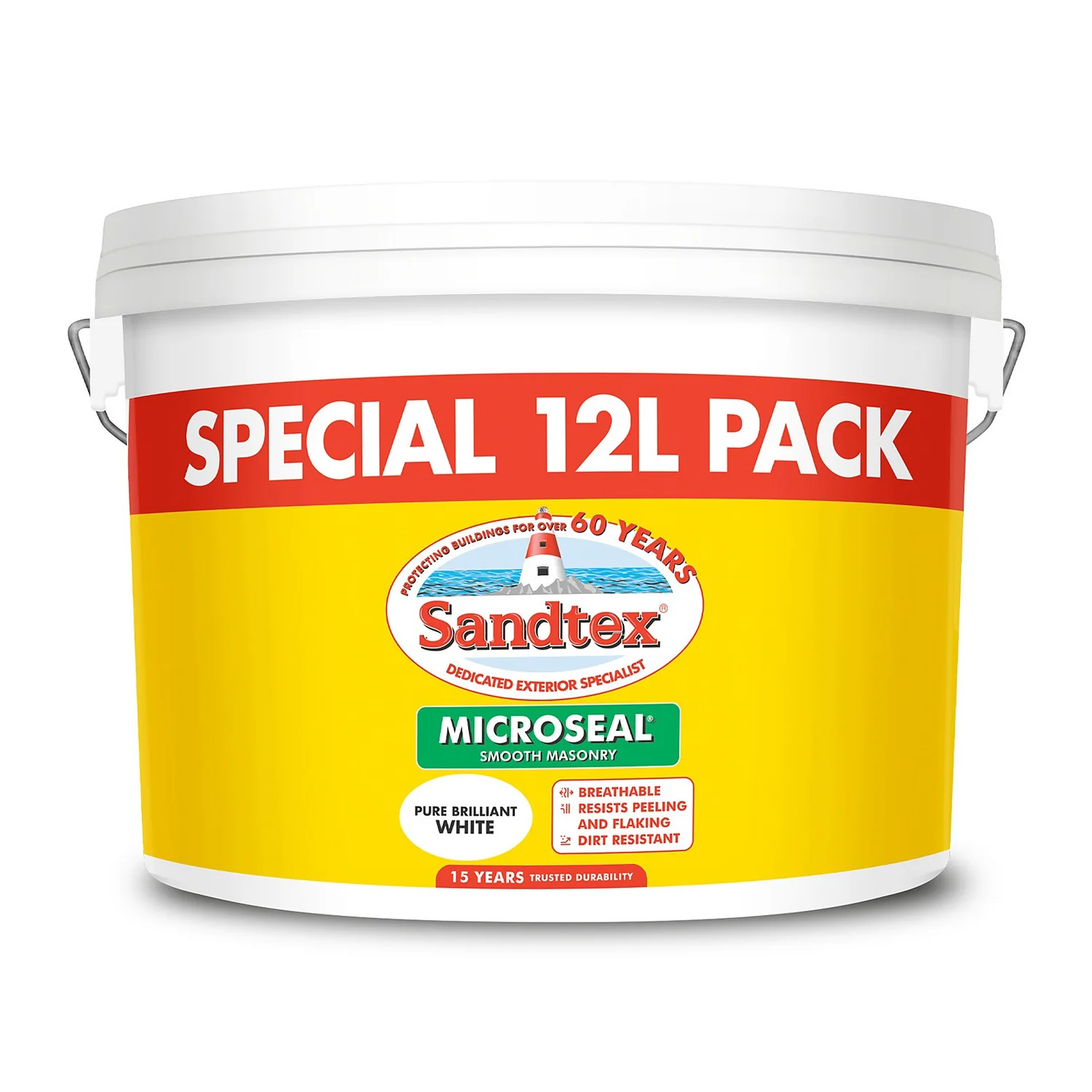 Sandtex® Ultra Smooth Masonry Paint Pure Brilliant White - 12L