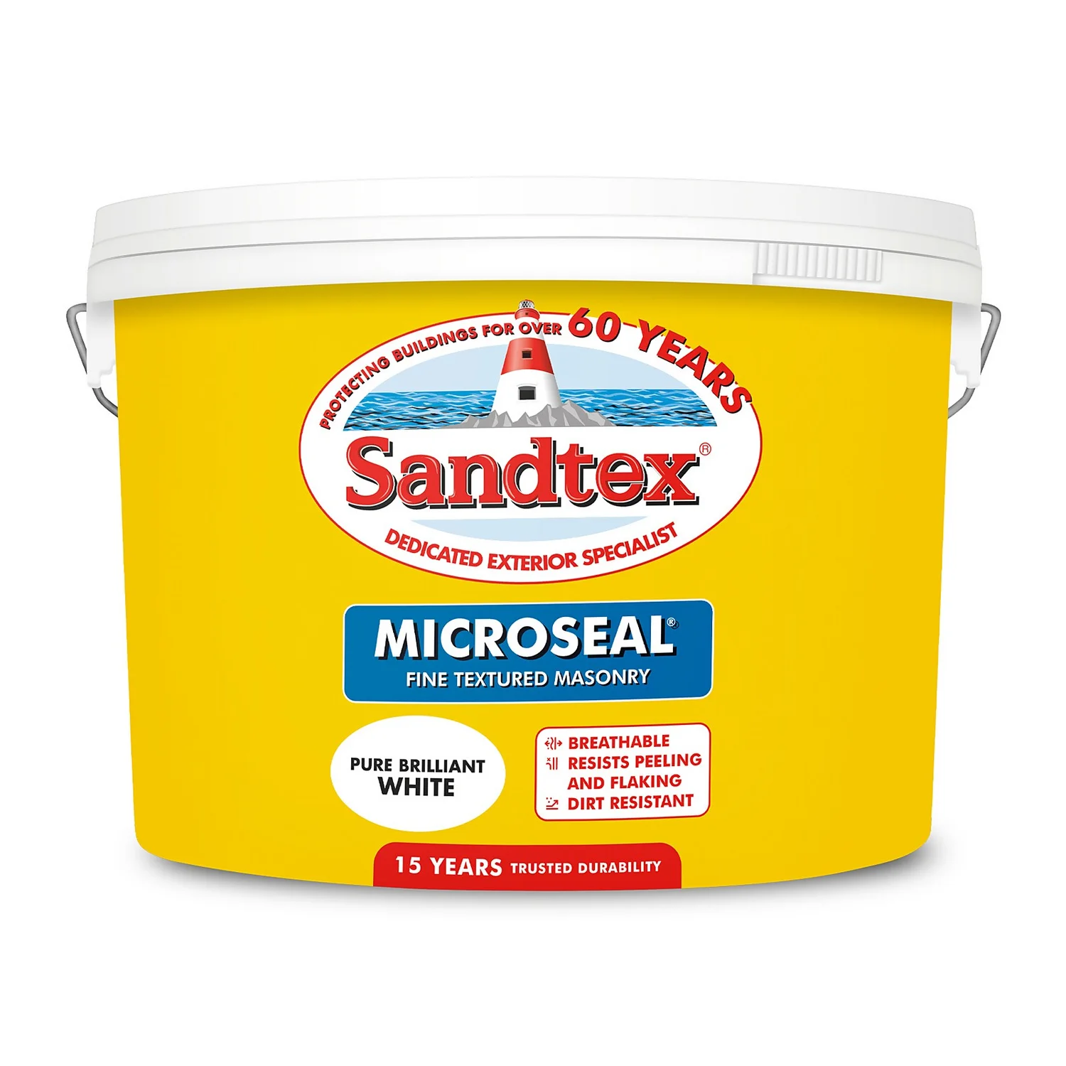 Sandtex® Textured Masonry Paint Pure Brilliant White - 10L