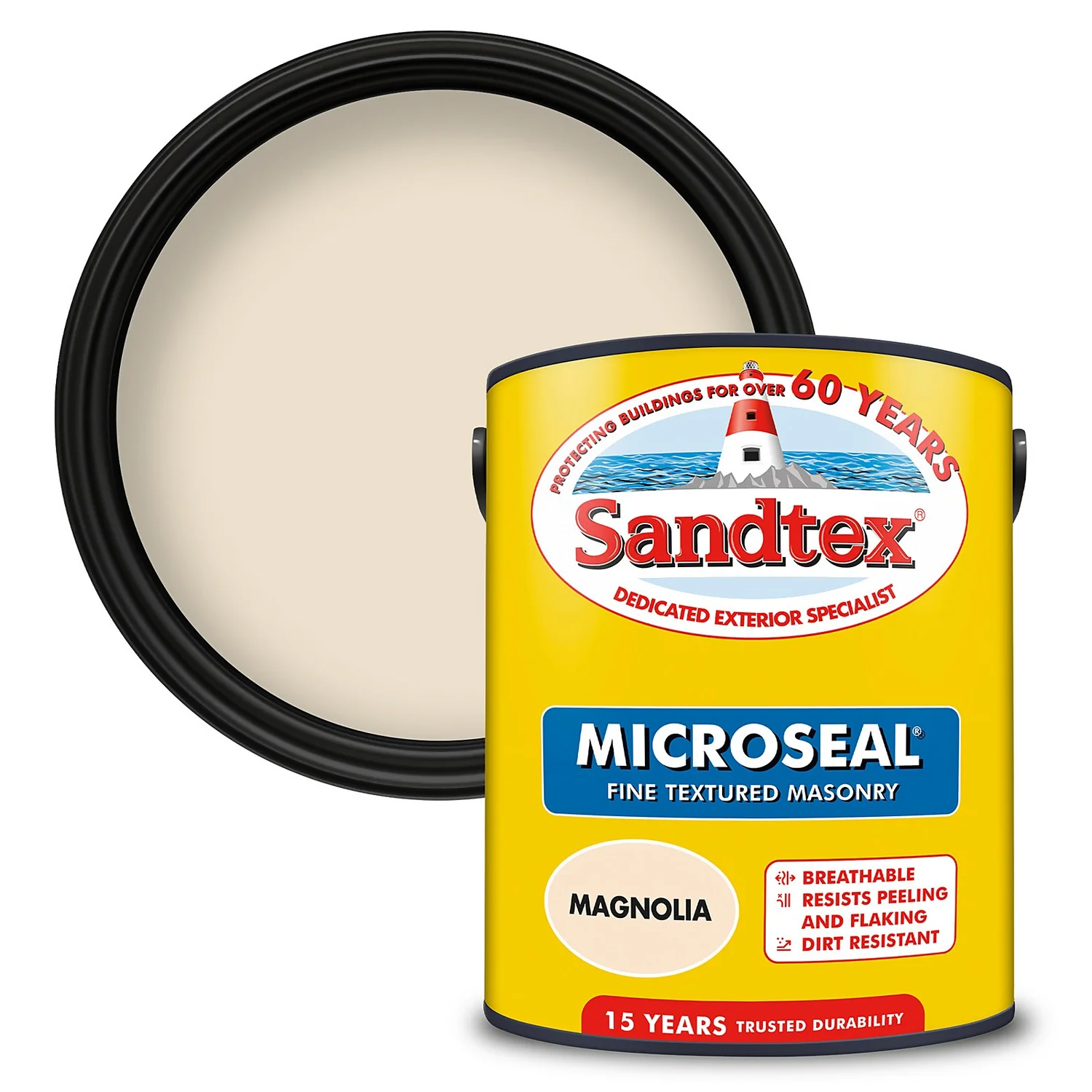 Sandtex® Textured Masonry Paint Magnolia - 5L