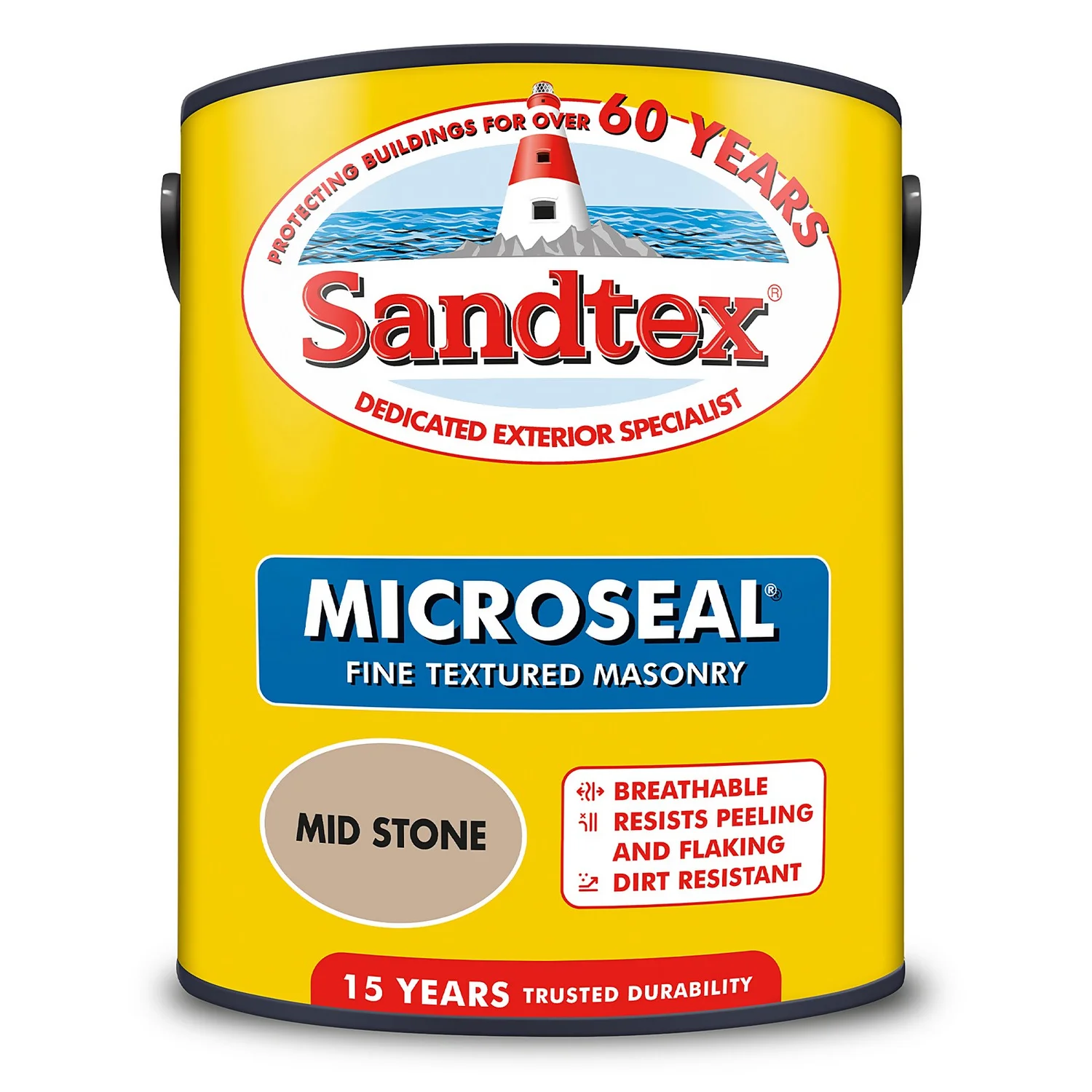 Sandtex® Textured Masonry Paint Mid Stone - 5L