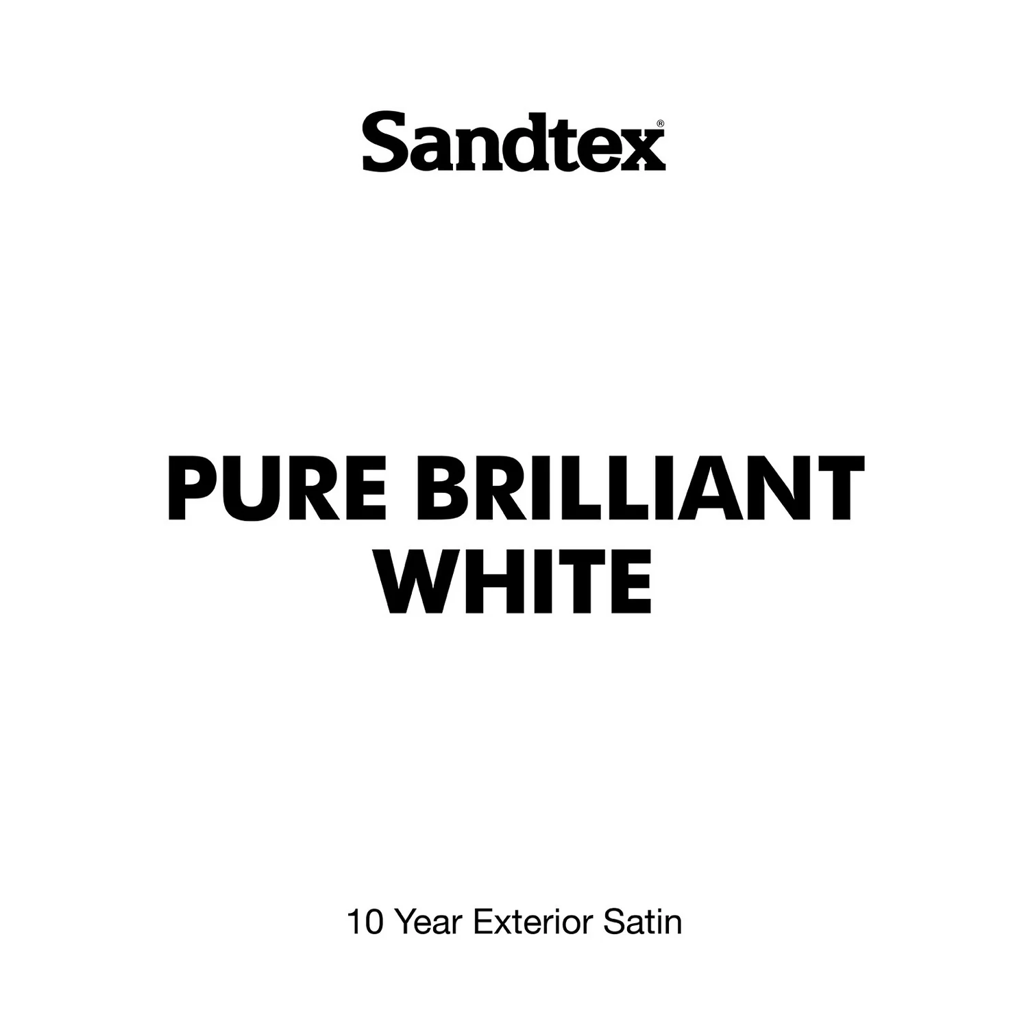 Sandtex® Exterior 10 Year Satin Paint Pure Brilliant White - 2.5L