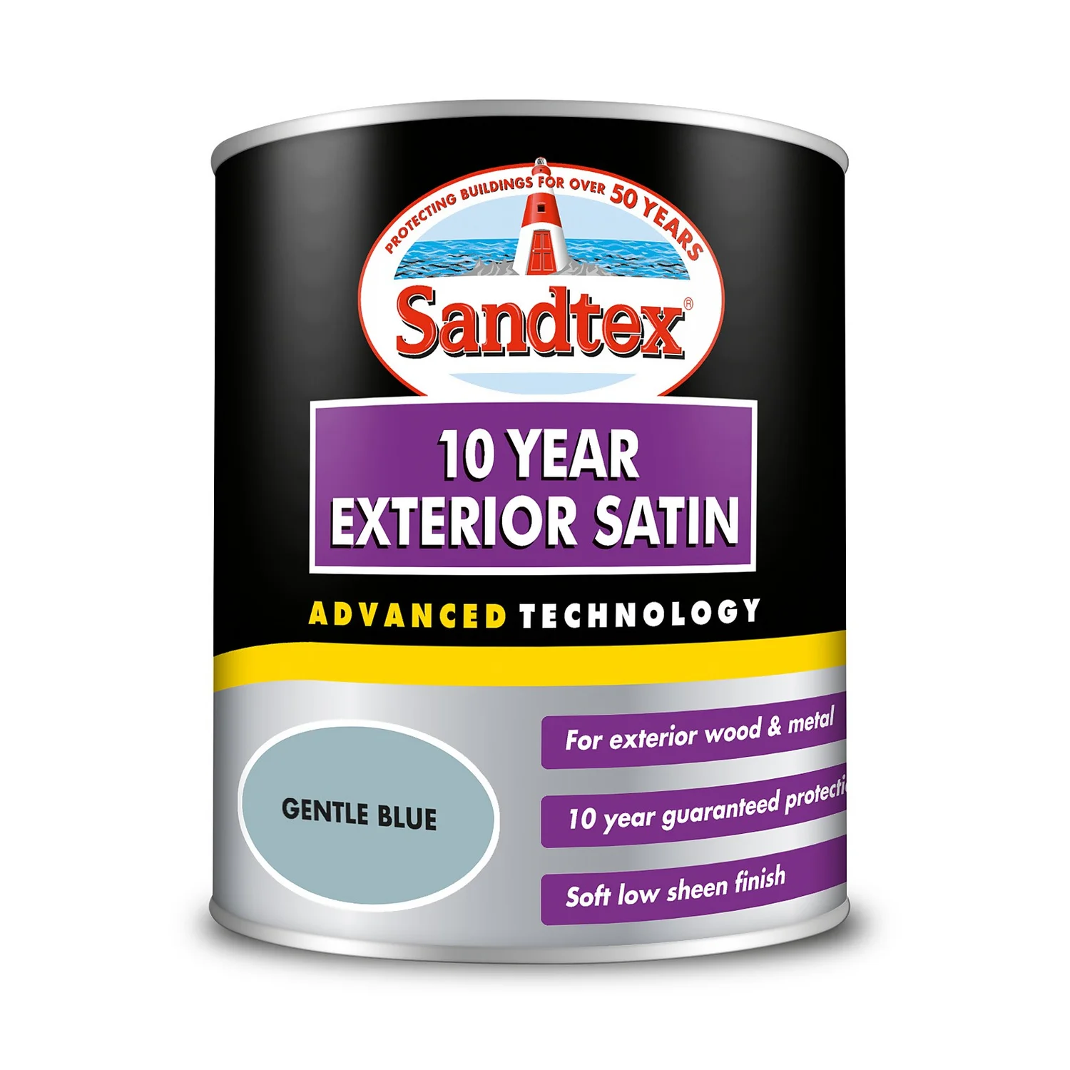 Sandtex® Exterior 10 Year Satin Paint Gentle Blue - 750ml