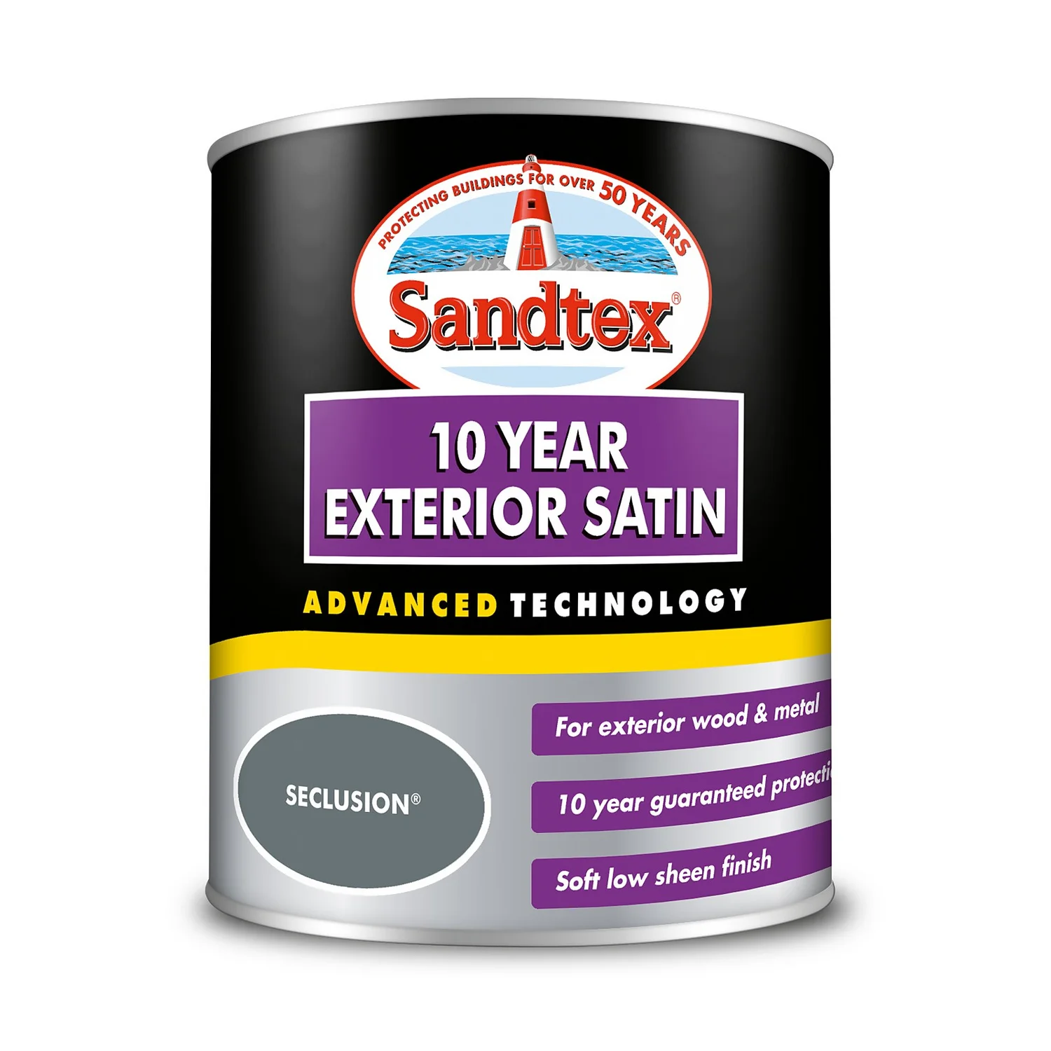 Sandtex® Exterior 10 Year Satin Paint Seclusion - 750ml
