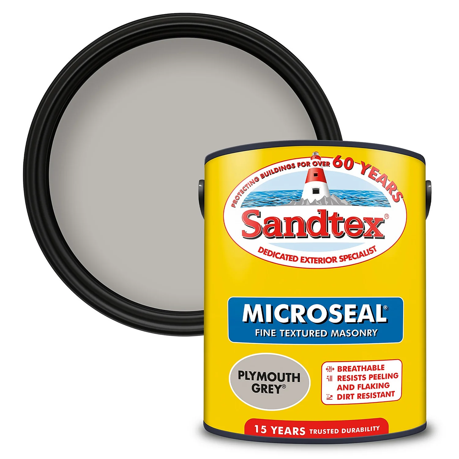 Sandtex® Textured Masonry Paint Plymouth Grey - 5L