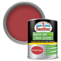 Sandtex® Rapid Dry Gloss Paint Cranberry Swirl - 750ml
