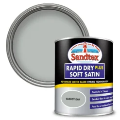 Sandtex® Rapid Dry Satin Paint Cloudy Day - 750ml