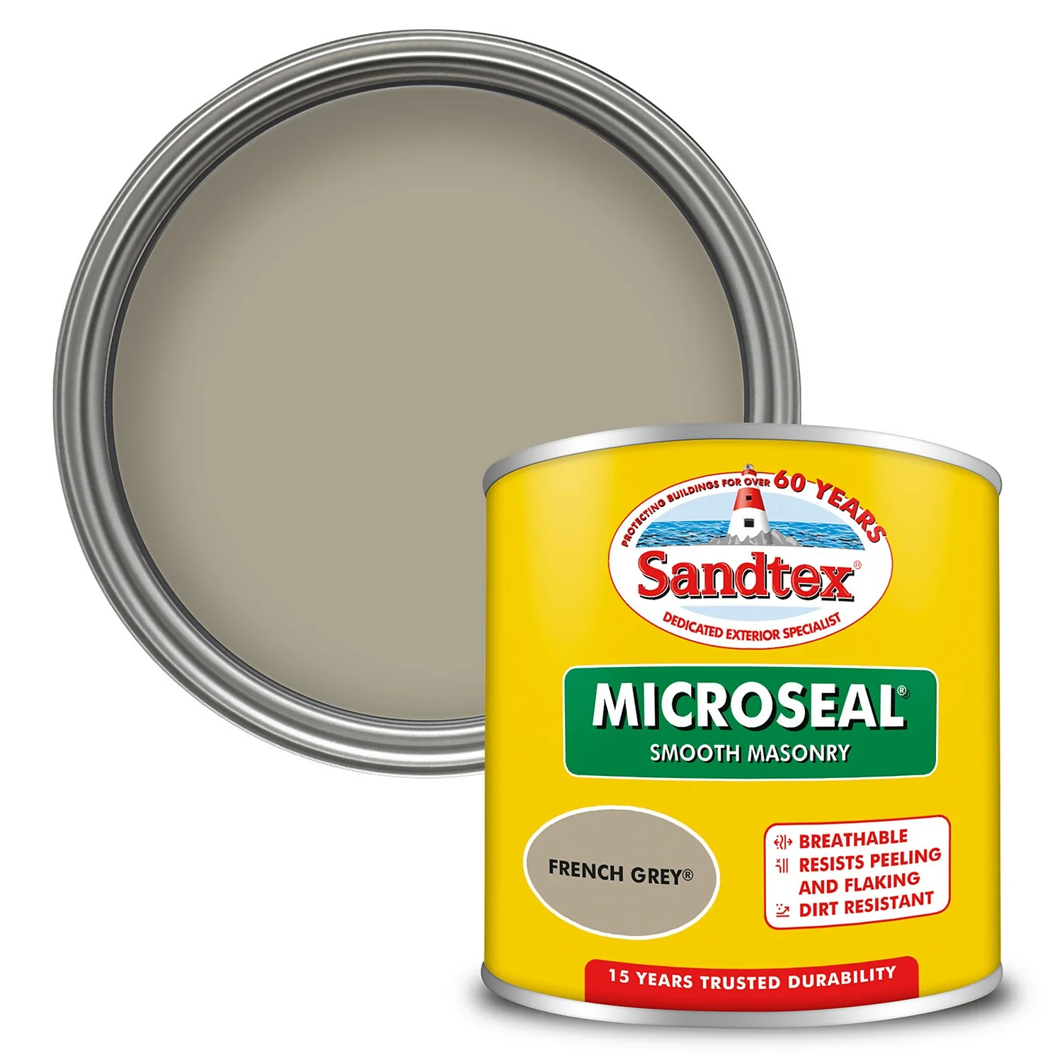 Sandtex Ultra Smooth Masonry Paint - French Grey - 150ml