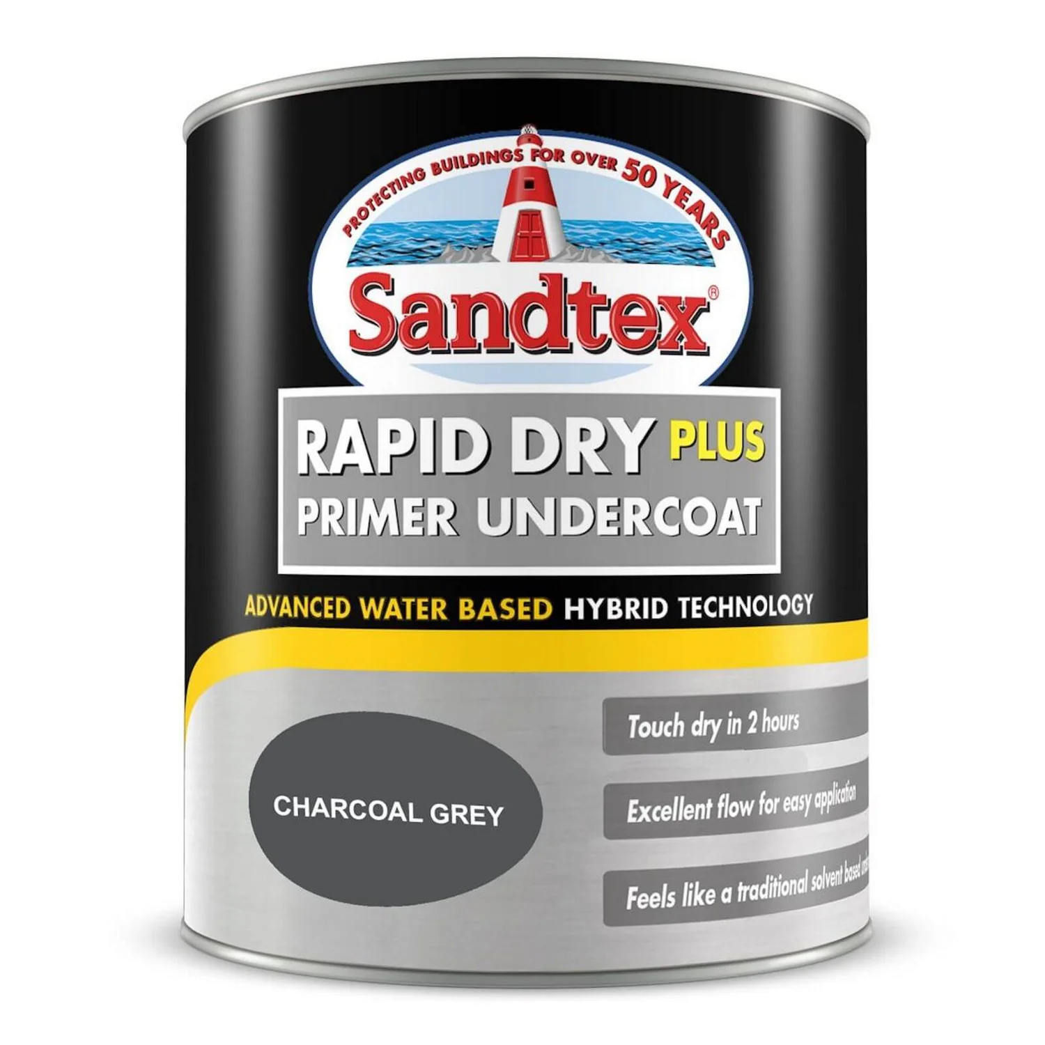 Sandtex Rapid Dry Primer Undercoat - Dark Grey - 750ml