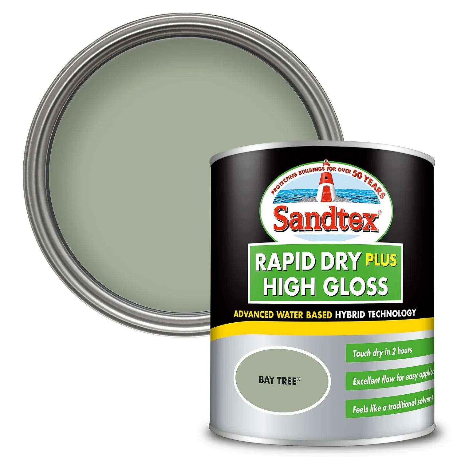 Sandtex® Rapid Dry Gloss Paint Bay Tree - 750ml