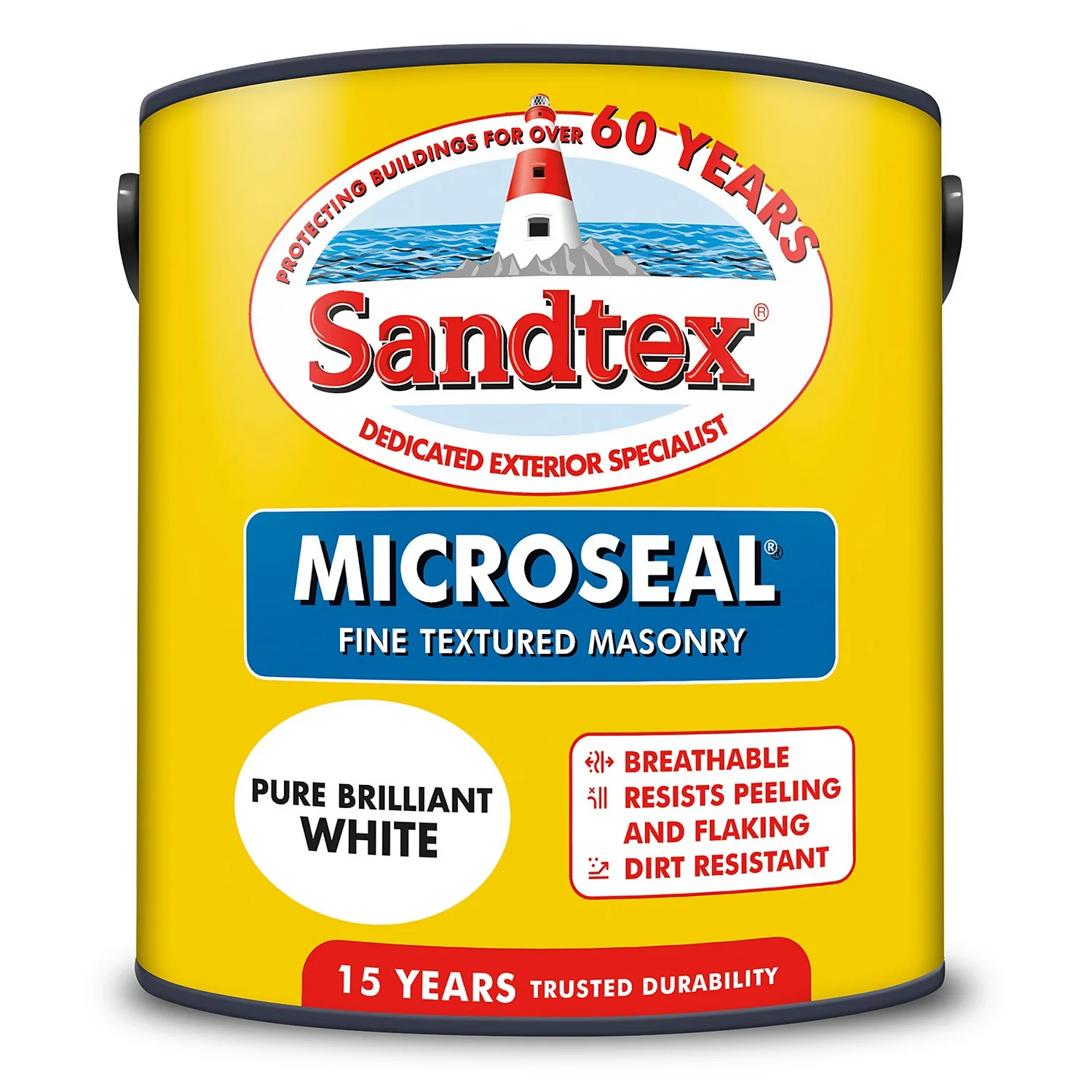 Sandtex® Textured Masonry Paint Pure Brilliant White - 2.5L
