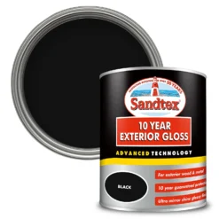 Sandtex® Exterior 10 Year Gloss Paint Charcoal Black - 750ml