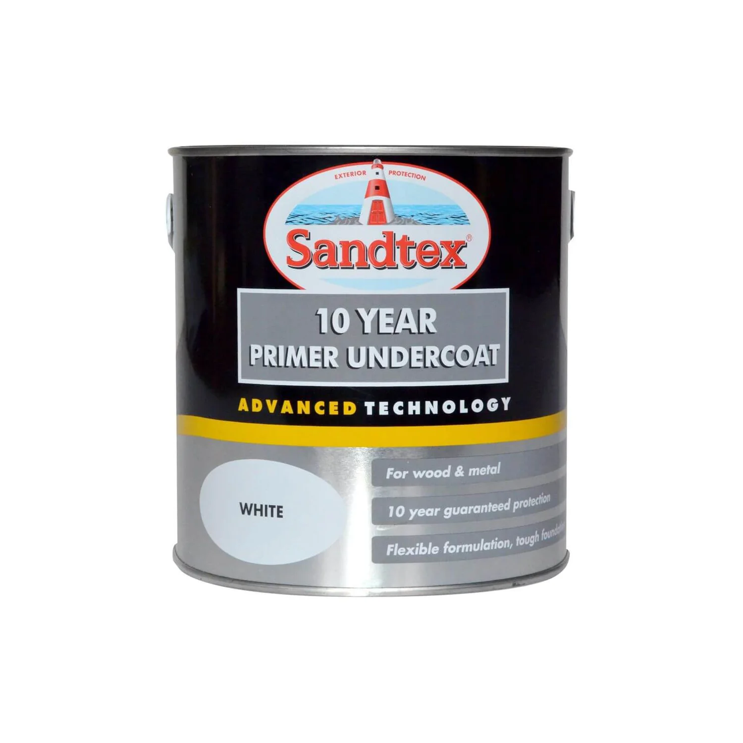 Sandtex Exterior 10 Year Primer Undercoat - Pure Brilliant White - 2.5L