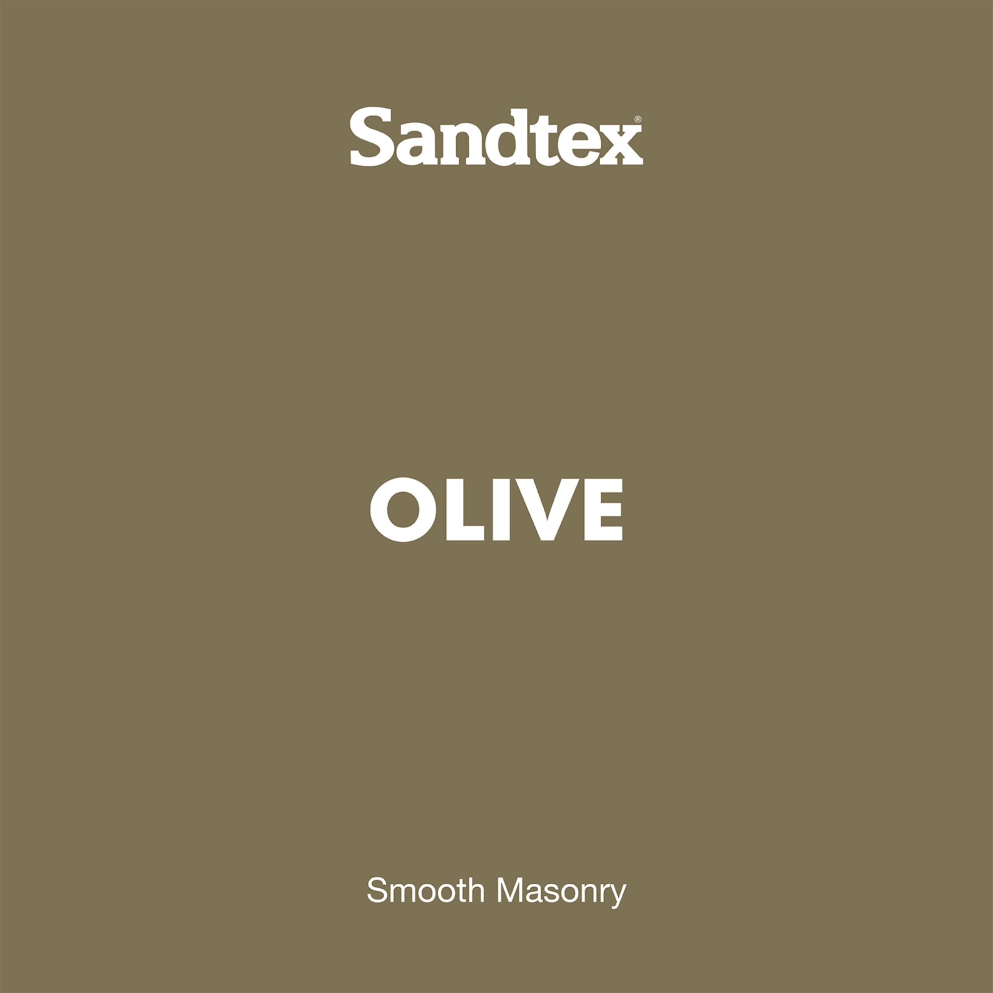 Sandtex Olive Matt Masonry paint, 5L Tub