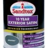 Sandtex Seclusion Grey Satinwood Exterior Metal & Wood Paint, 750ml