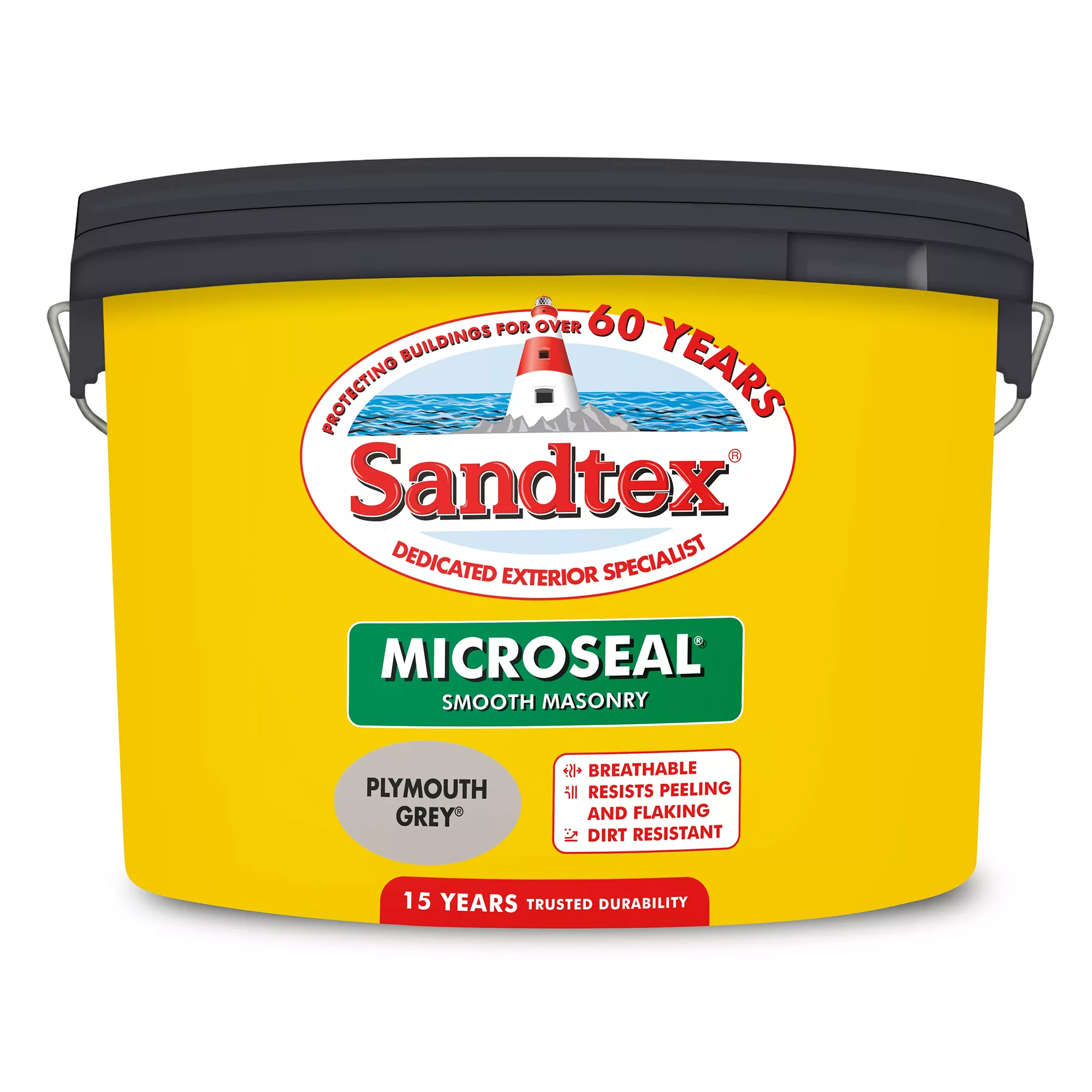 Sandtex Ultra smooth Plymouth grey Masonry paint, 10L