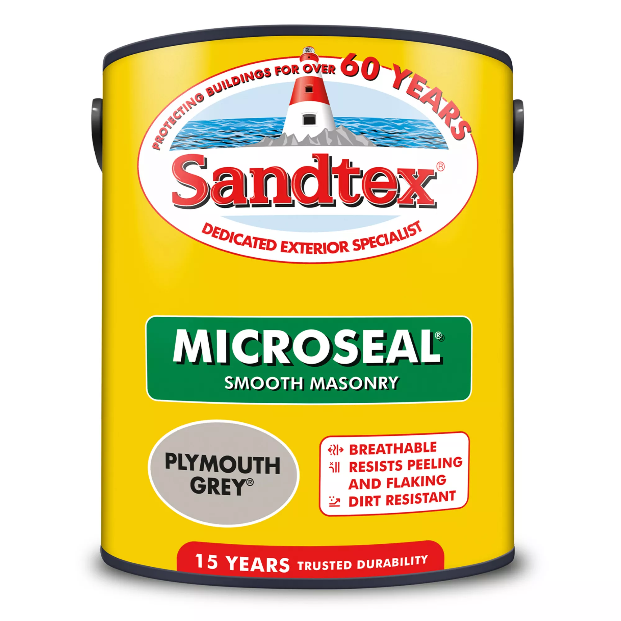 Sandtex Ultra smooth Plymouth grey Masonry paint, 5L
